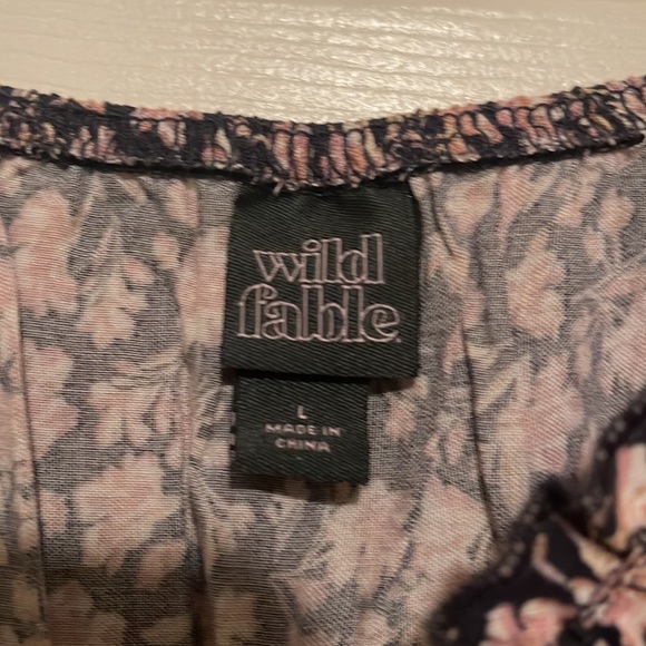 💜Brand new without tags wild fable Black and pink floral dress - Picture 2 of 4